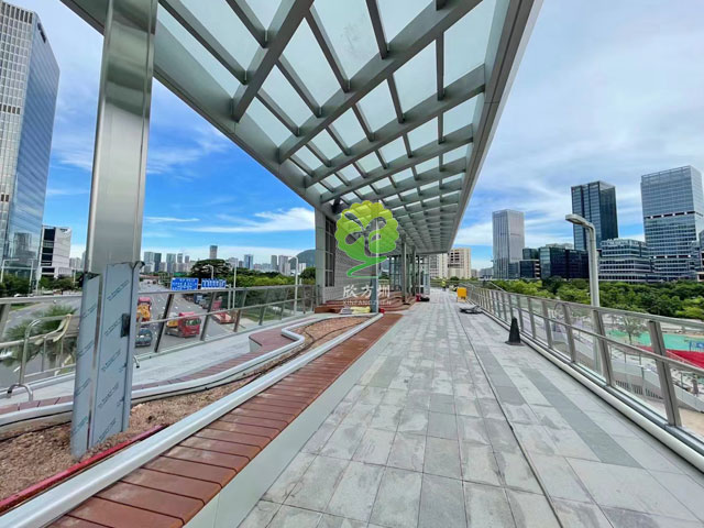 不銹鋼花池坐凳美化深圳前?？缃止珗@G9天橋城市戶外景觀