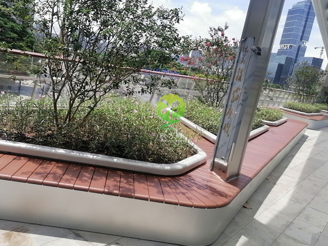不銹鋼花池坐凳美化深圳前?？缃止珗@G9天橋城市戶外景觀